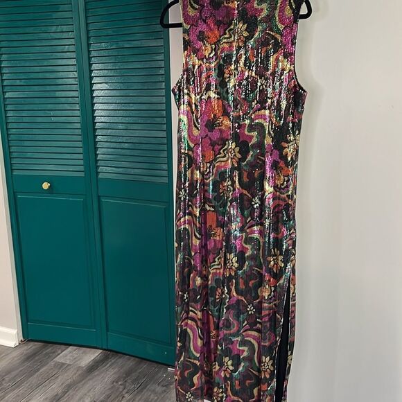 MISA NWT Nakia Floral Grove sequin dress - M/L - Picture 11 of 12